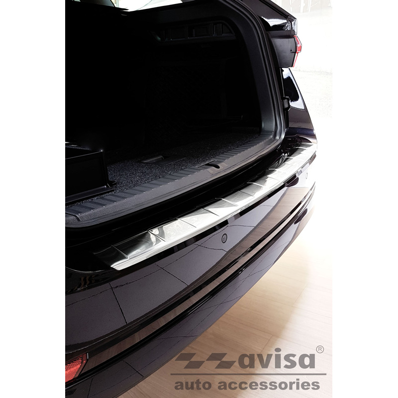 Stainless Steel Rear bumper protector  Skoda Octavia IV Kombi 2020-2024 & FL 2024- (incl. RS, excl. Scout) 'Ribs'