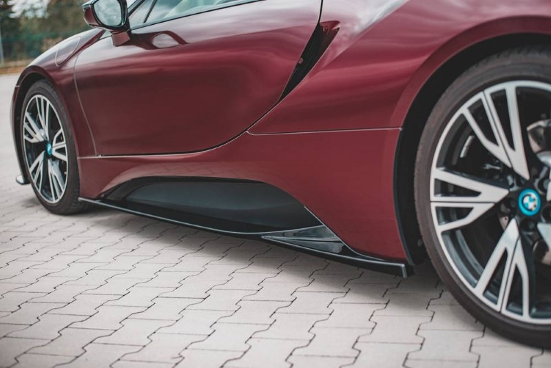 Zijskirts Diffusers BMW I8 Glanzend Zwart