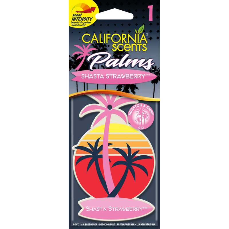 California Scents Palm Tree Air freshener - Shasta Strawberry - 1 piece