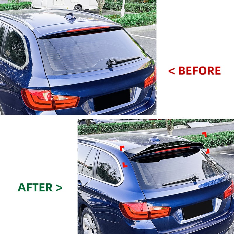 Roof spoiler  BMW 5-Series F11 Touring 2010-2016 (ABS Glossy Black)