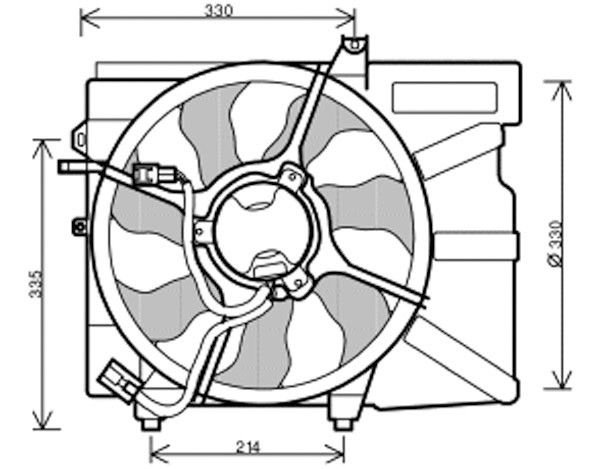 Radiator FAN COMPLEET GETZ 02->> +AC
