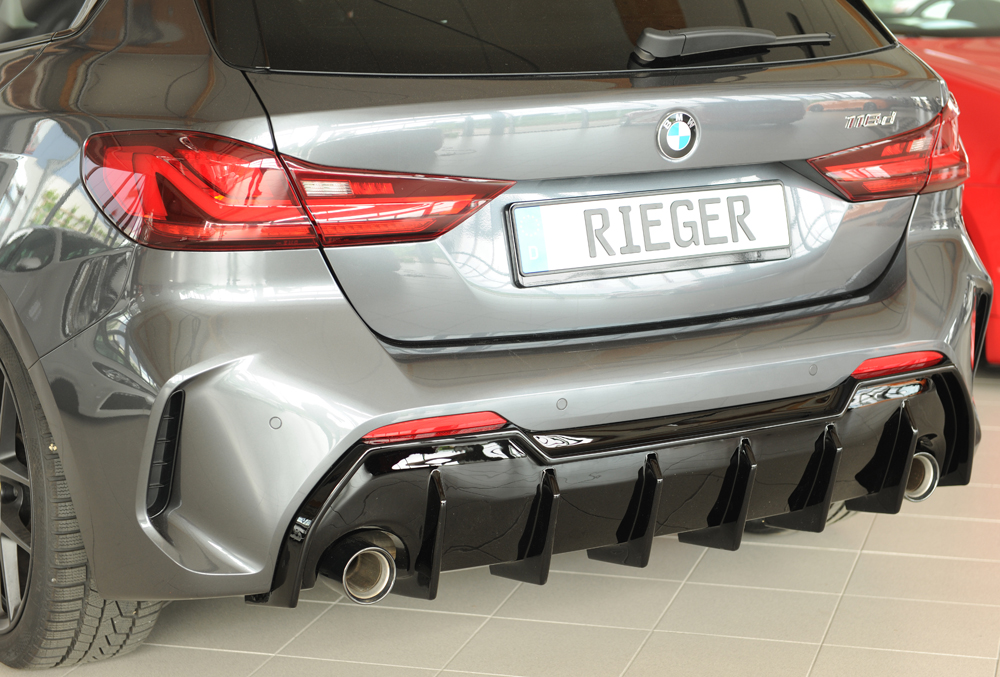Diffuser BMW 1 Serie F40 Rieger Glans Zwart