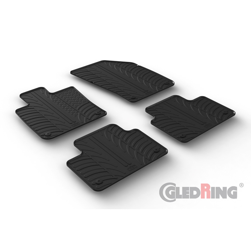 Rubbermatten  Volvo S60 & V60 II 2018- (T profiel 4-delig + montageclips)