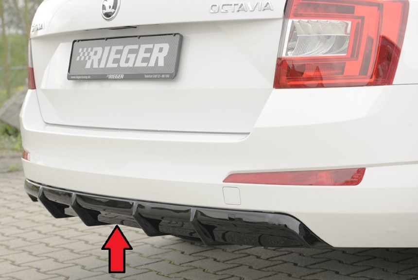Diffuser Skoda Octavia (5E) Rieger glans zwart