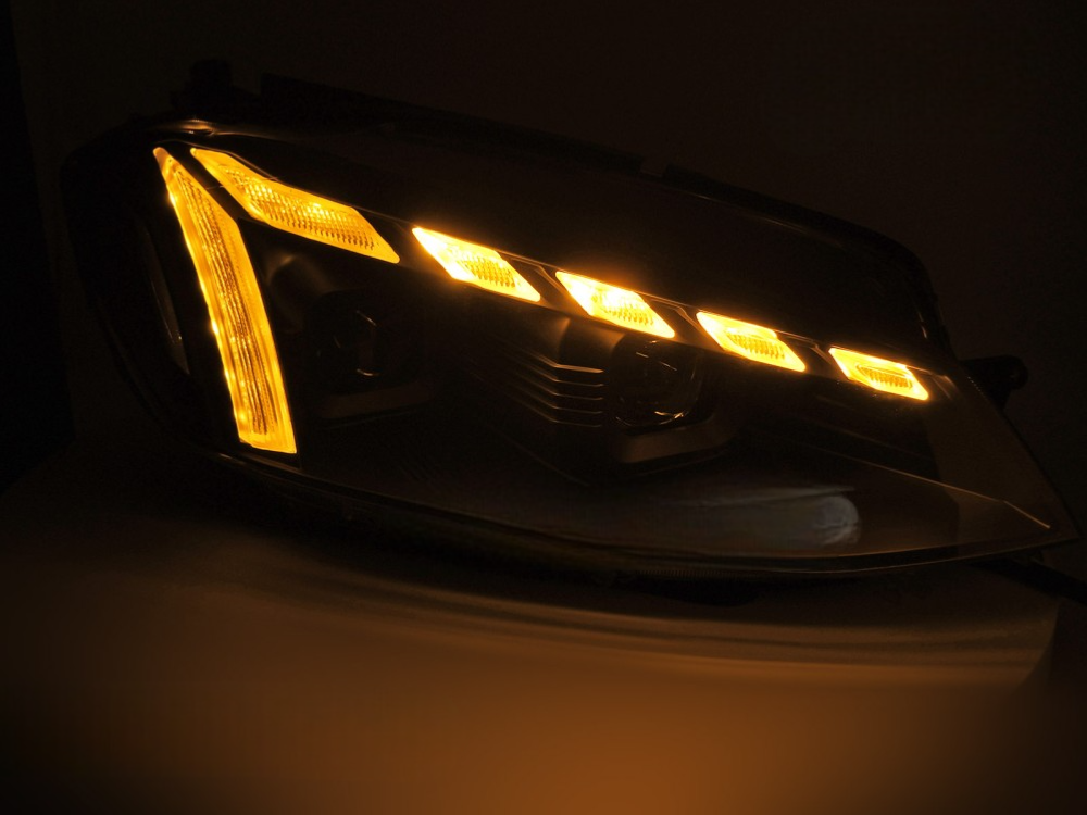Koplampen VW Golf VII 17-19 LED DRL Dynamic Zwart