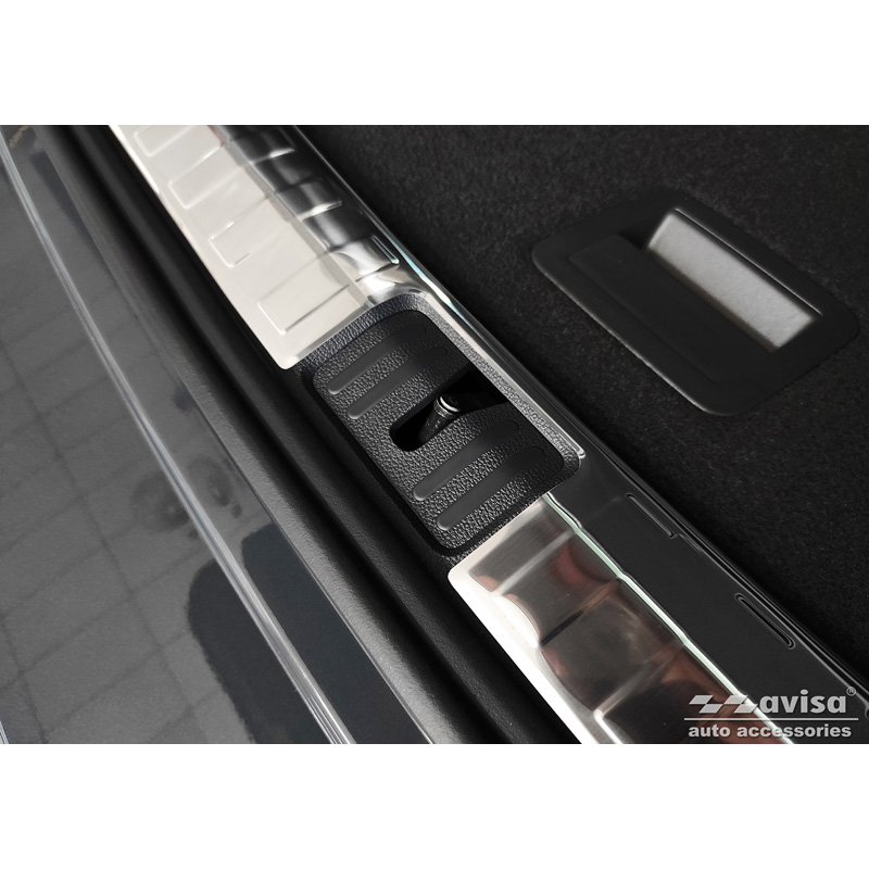 Stainless Steel Inner Rear bumper protector  Volkswagen Tiguan 2016-2020 & FL 2020-2024 'Ribs'