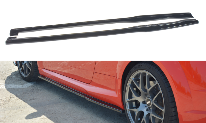 Zij Skirts Diffusers Audi TT RS 8S Glanzend Zwart