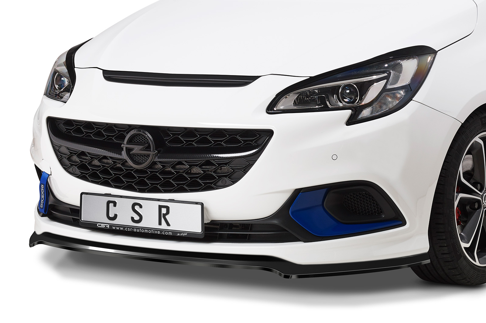 Voorspoiler Opel Corsa E CSR glans Zwart