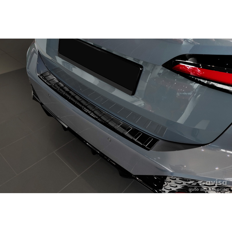 Black Mirror Stainless Steel Rear bumper protector  BMW 2-Series U06 Active Tourer M-Package 2021- 'Ribs'