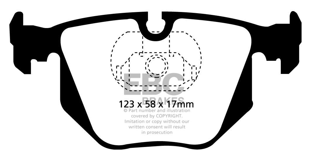 EBC Brakes BMW M5 4.9 (E39) 99-2003 Remblokken achterzijde redst