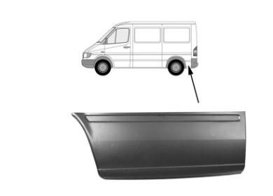 eindstuk, 90cm, rechts Mercedes Sprinter, 1995-2006
