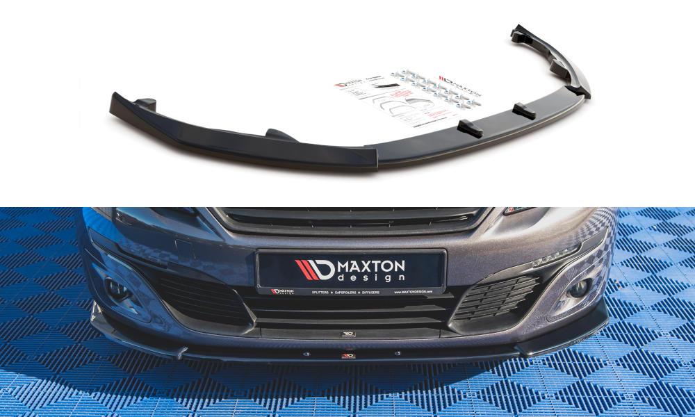Voorspoiler Peugeot 308 MK2 Facelift 18-.. Glans Zwart v.2
