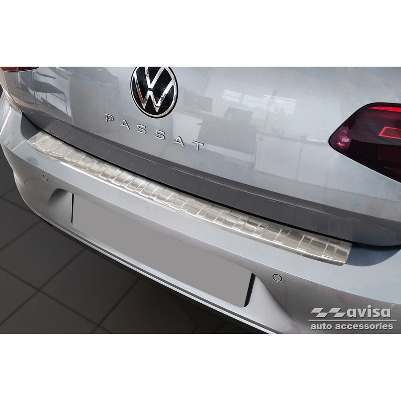 Stainless Steel Rear bumper protector  Volkswagen Passat Sedan 2014-2019 & FL 2019-2023 'Ribs'