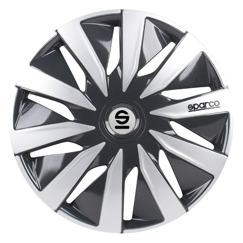 Sparco Wieldoppen Lazio - 14-inch - Grijs/Zilver - Set van 4 stuks