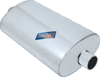 Uni INOX Mid Silencer 45mm 460x110x190mm