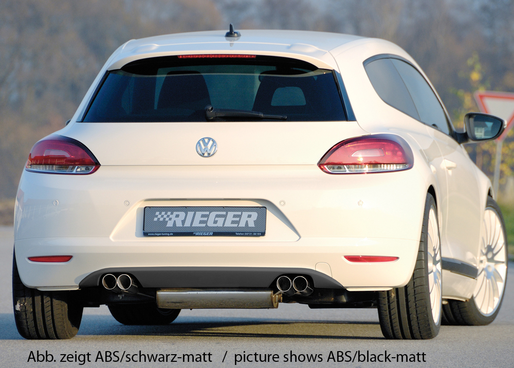 Diffuser Volkswagen Scirocco Rieger Glans Zwart
