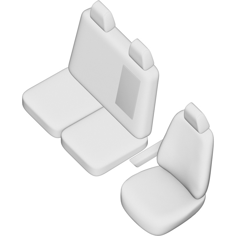 New York Design Artificial leather seat covers 2+1  Iveco Daily 2014- (with arm rest in bench)