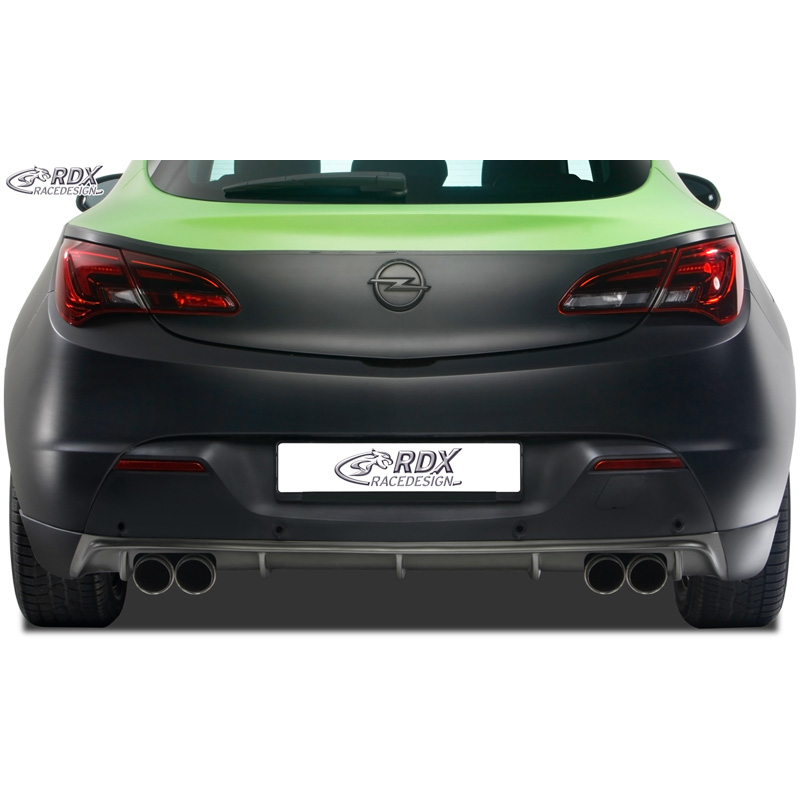 Rear bumper skirt 'Diffusor'  Opel Astra J GTC 2009-2015 excl. OPC (for double exhaust) (PUR)