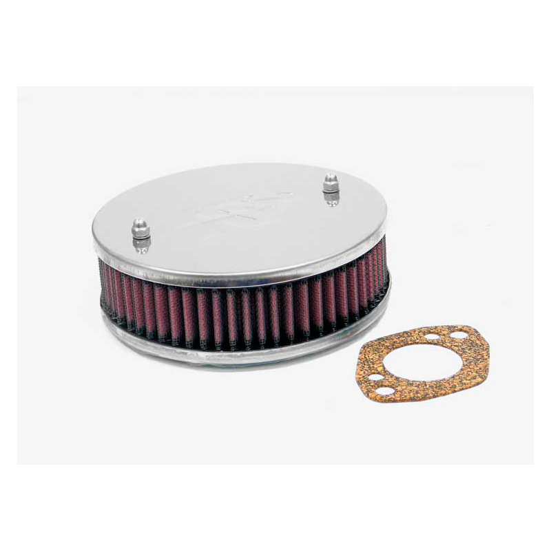 K&N carburateur luchtfilter rond  SU/SU Hitachi 1.5'' HS4/HIF4/HIF38, gat buiten het midden, Montagehoogte 47mm (56-9128)