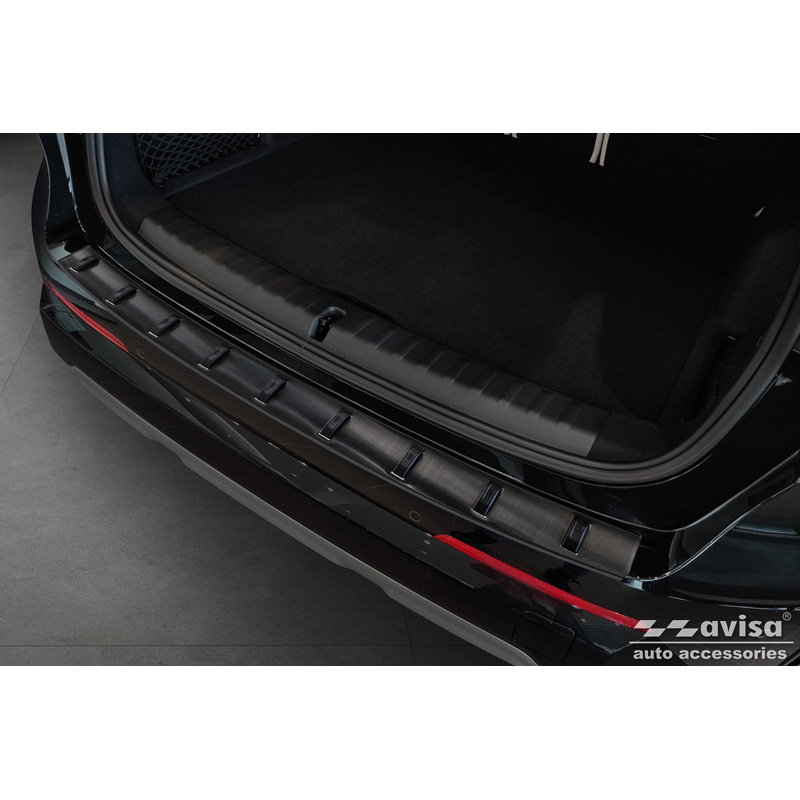 Black Stainless Steel Rear bumper protector  BMW X1 U11 / X1 U11 xLine 2022- 'STRONG EDITION'