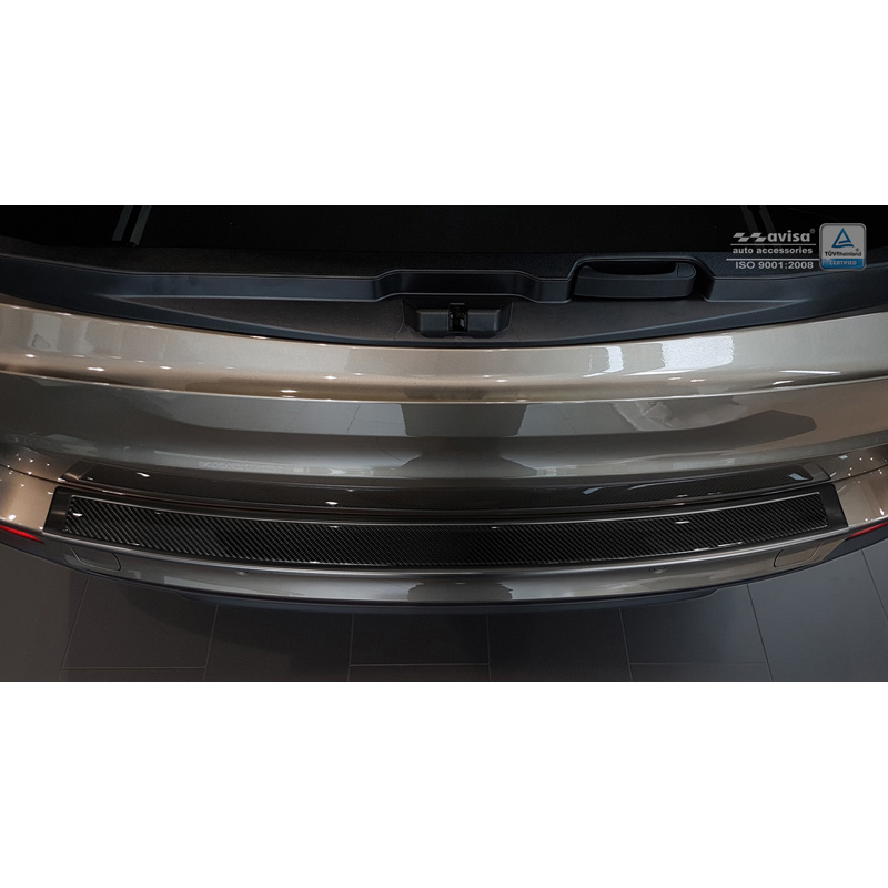 Stainless Steel Rear bumper protector 'Deluxe'  BMW X5 (F15) 2013-2018 Black/Black Carbon