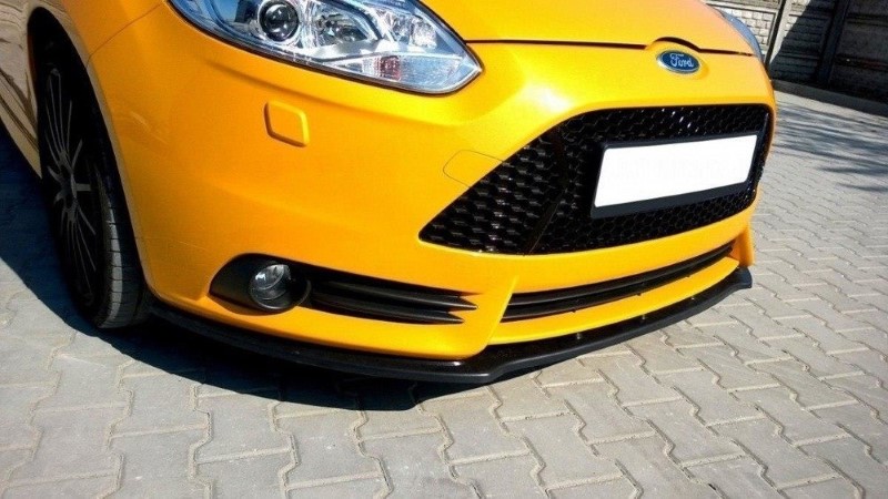 Voorspoiler Ford Focus ST Mk3 V.1 Glanzend Zwart