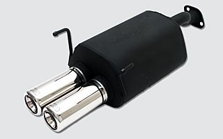 Muffler Honda Civic (Sedan/coupe)  1992-1996 RVS eindstuk 2x80mm