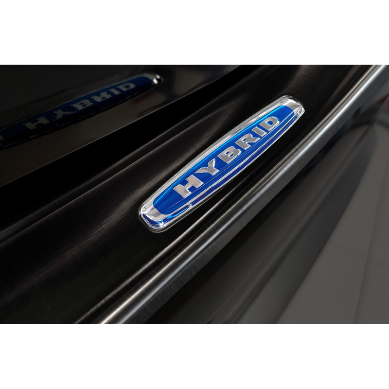 Black Stainless Steel Rear bumper protector  Toyota Highlander (XU70) 2020- 'Hybrid'