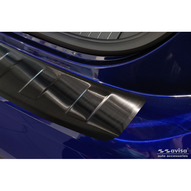 Zwart RVS Achterbumperprotector  Volkswagen Golf VIII Variant 2020-2024 & FL 2024- 'Ribs'