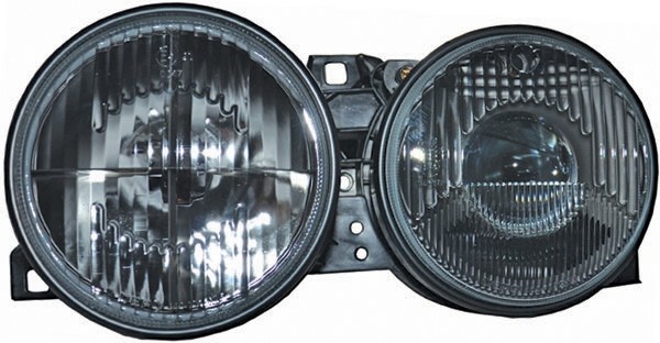 Koplampen BMW E30 82-94 Zwart Kruis