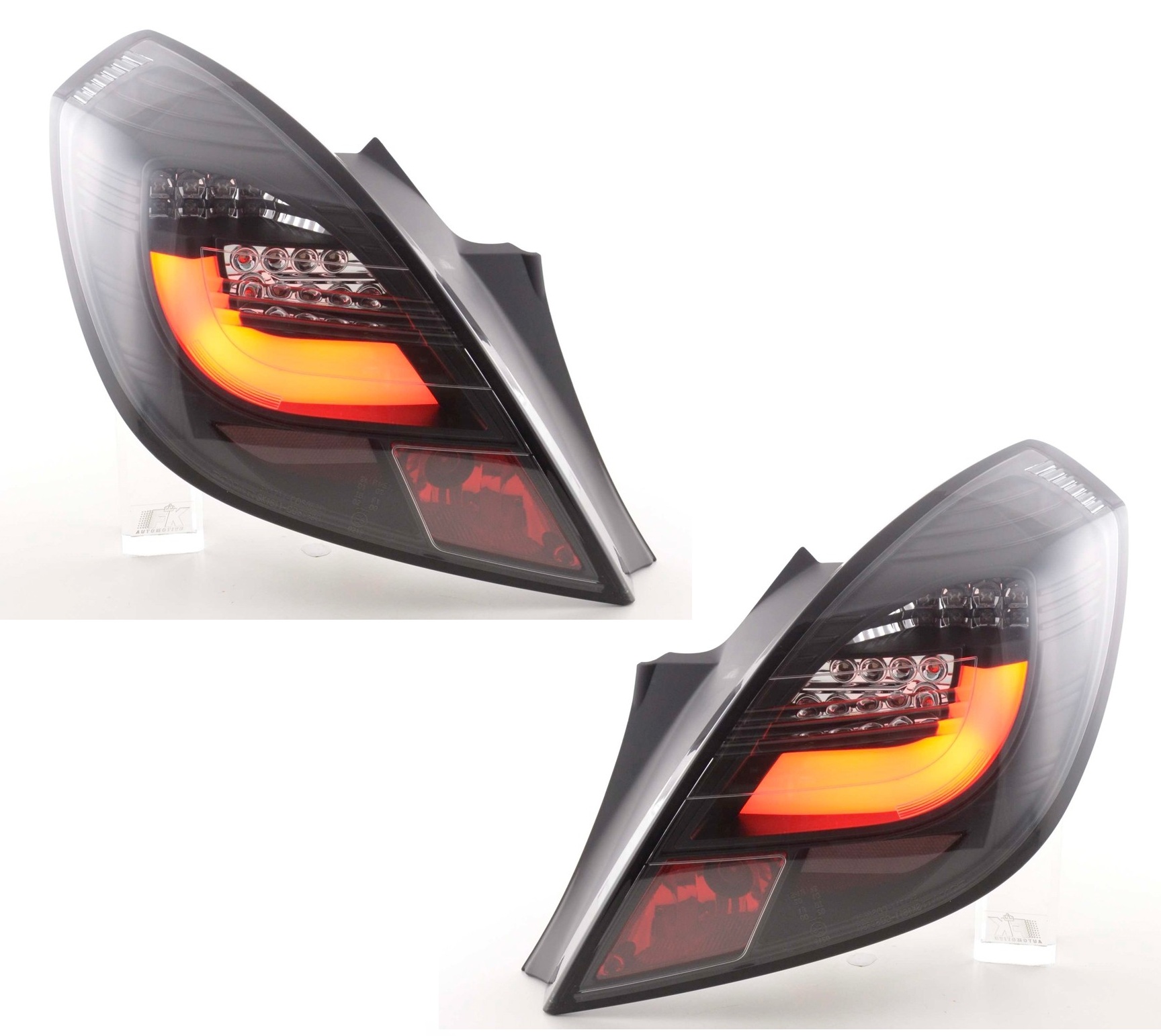 Achterlichten Opel Corsa D Tube LED Zwart (2006-2010)