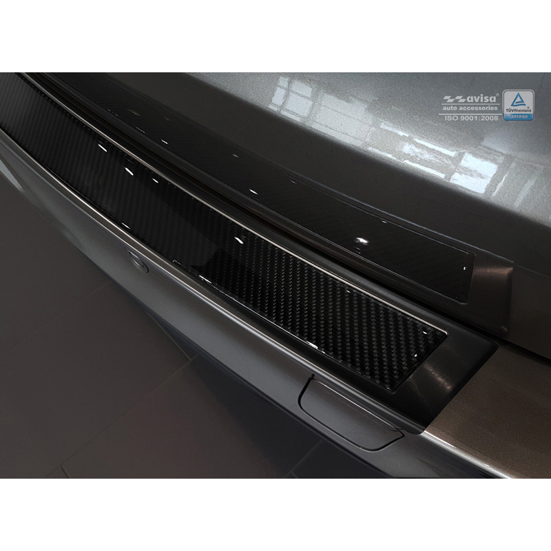 Stainless Steel Rear bumper protector 'Deluxe'  BMW X5 (F15) 2013-2018 Black/Black Carbon