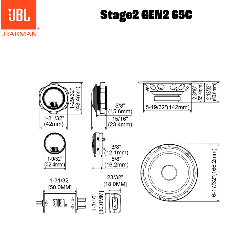 JBL Stage 2 65C 6.5'' (16cm) Compo Set