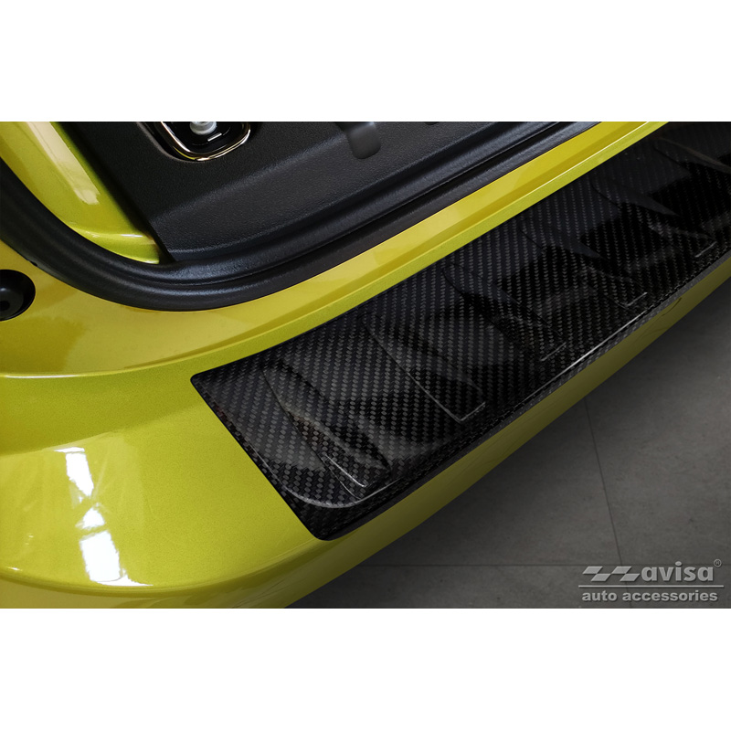 Echt 3D Carbon Achterbumperprotector  Volkswagen ID.Buzz & ID.Buzz Cargo 2022- 'Ribs'