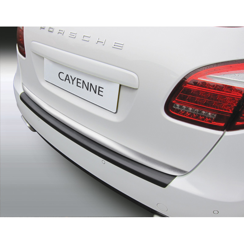 ABS Rear bumper protector  Porsche Cayenne 2010-2014 'Ribbed' Black