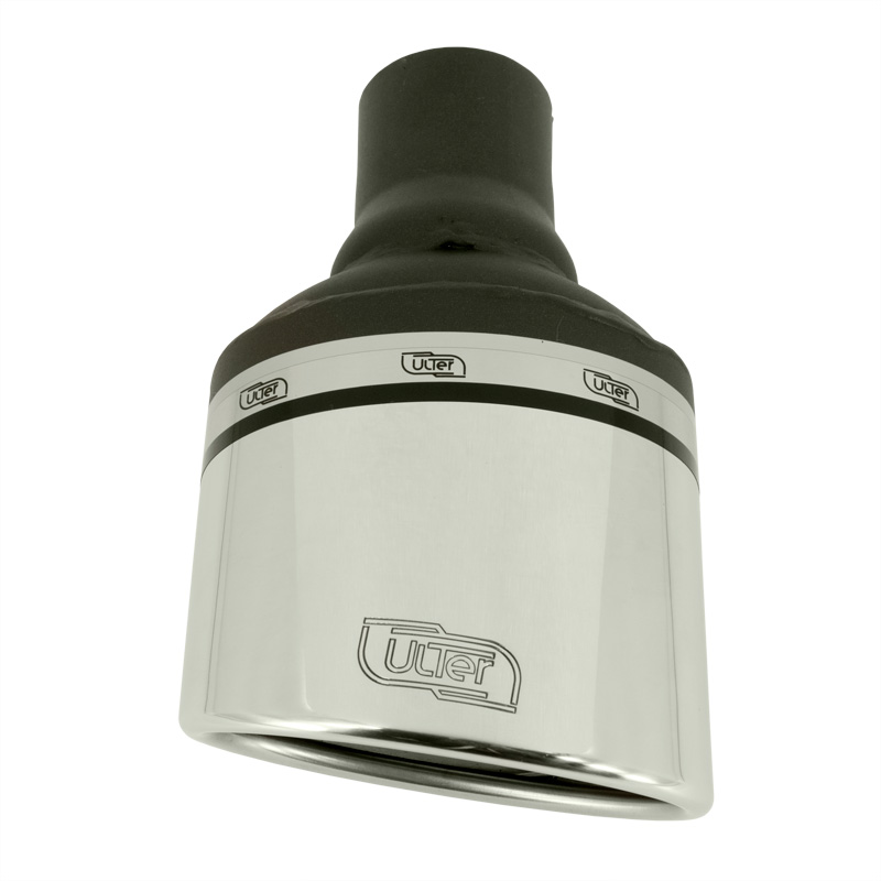 Ulter Sport Exhaust finisher (left) - Oval 120x80mm - Length 120mm - Installation ->50mm - Inox