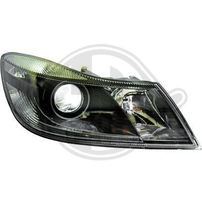 Koplamp links OCTAVIA 08-02/13 ZWART