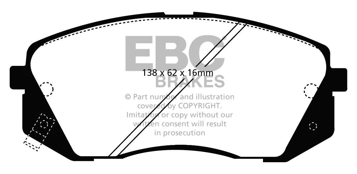 EBC Brakes HYUNDAI iX35 1.7 TD 2010-.. Remblokken voorzijde