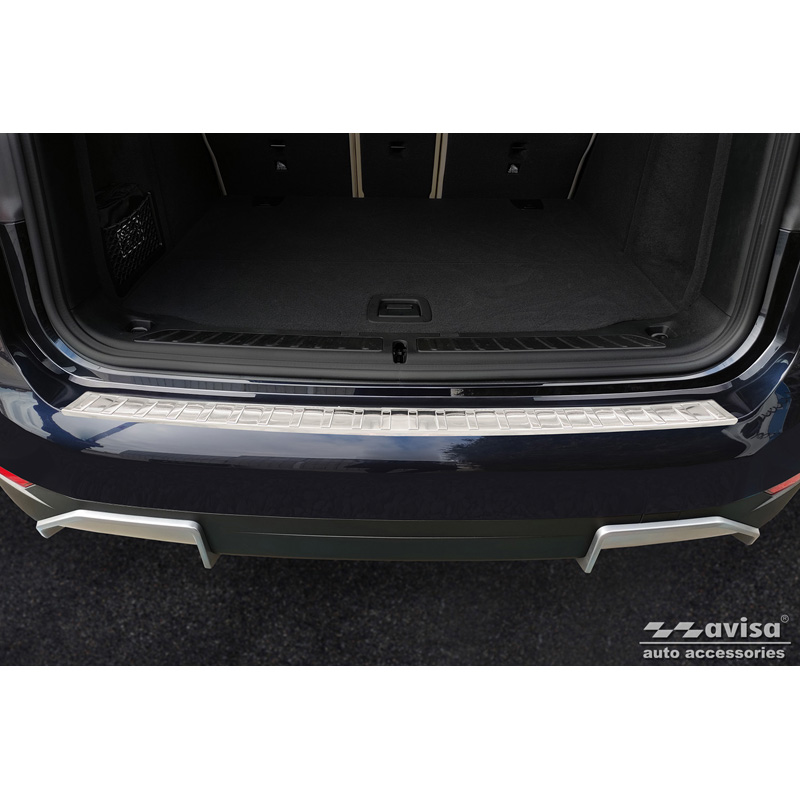 Stainless Steel Rear bumper protector  BMW iX3 (G08) 2020- 'Ribs'
