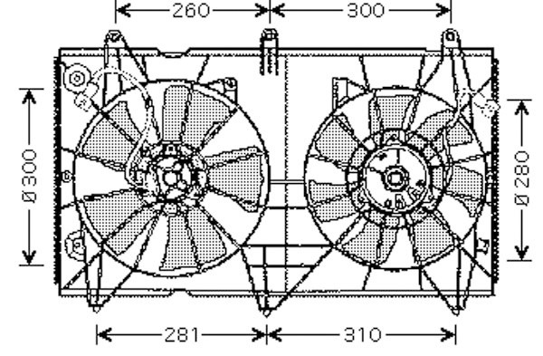 Radiator FAN ACCORD 03-08 ALLE MODELLEN TYPE: DENSO