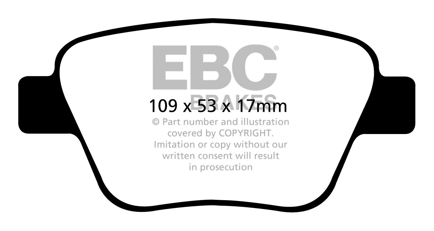 EBC Brakes VW Eos 2.0 2009-.. Remblokken achterzijde