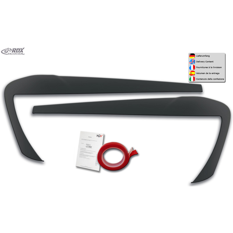 Koplampspoilers  BMW X3 (F25) Facelift  & X4 (F26) 2014-2018 (ABS)