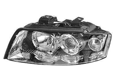 koplamp, H7+H7, elektr verstelb, rechts Audi A4, 2000-2004
