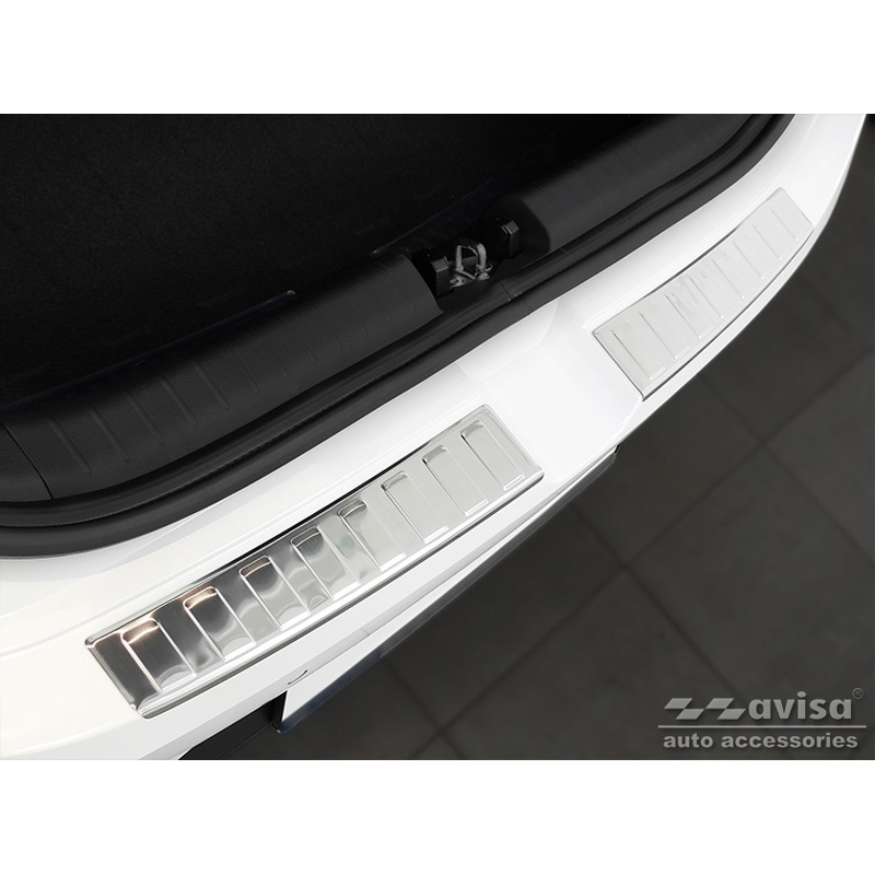 Stainless Steel Rear bumper protector  Hyundai i20 III 5 doors 2020-2023 & FL 2023- 'Ribs' (2-pieces)