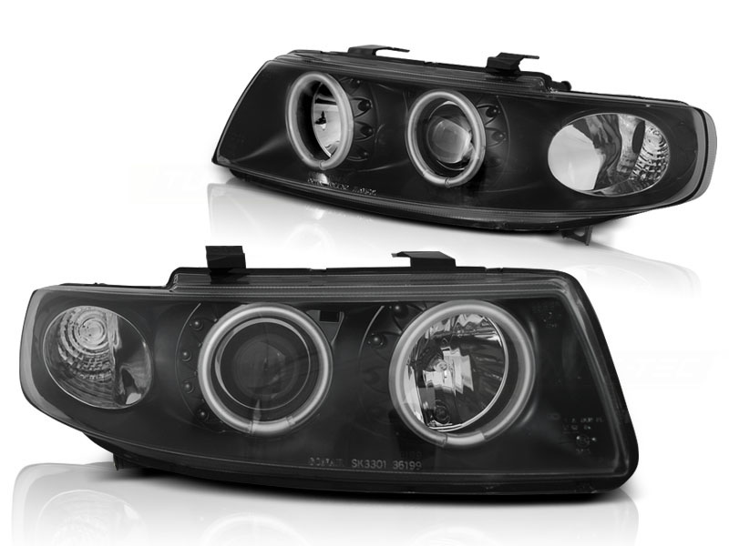 Koplampen Seat Leon 1M / Toledo 99-05 Zwart