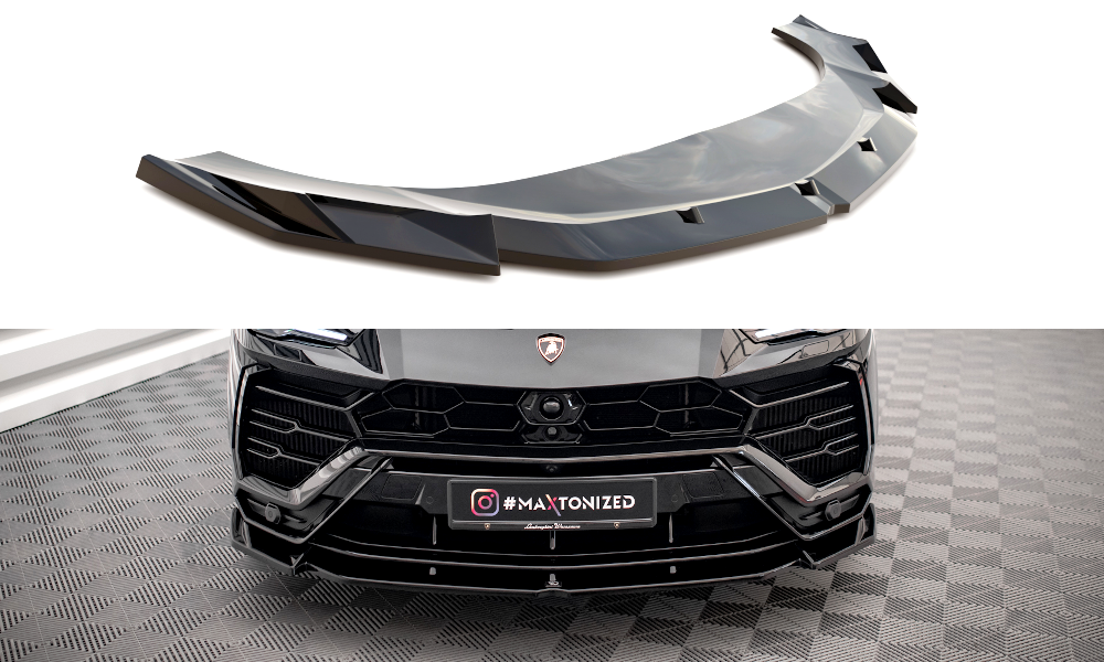 Voorspoiler V.1 Lamborghini Urus Maxton Glans Zwart