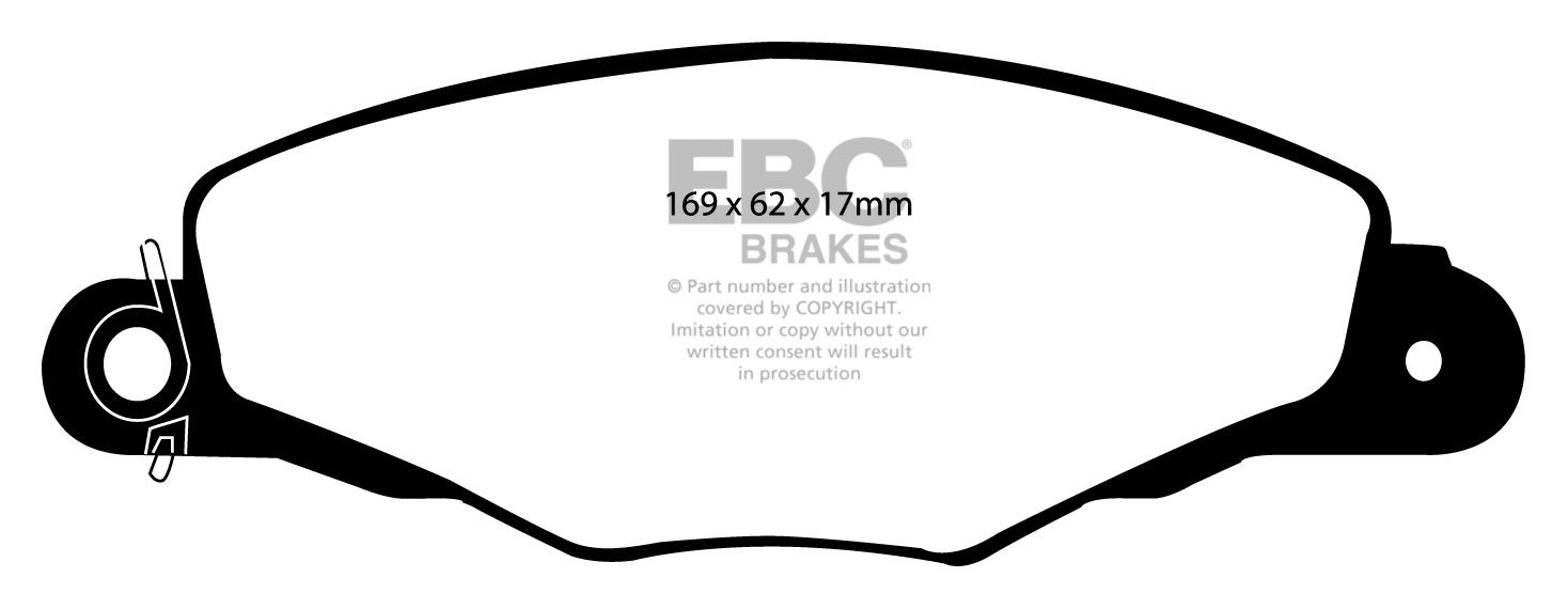 EBC Brakes CITROEN Xantia 2.1 TD Station 99-2000 Remblokken voor
