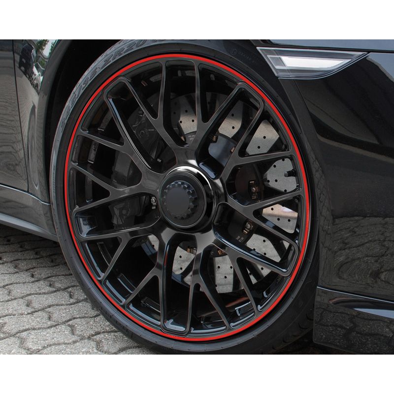 Foliatec PIN-Striping rim design red - Width = 6mm: 4x2,15 meter