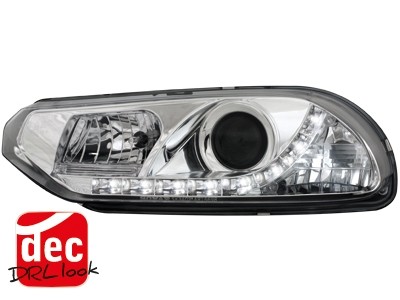 Koplampen Alfa Romeo 156 LED Devil Eyes DRL look Chroom