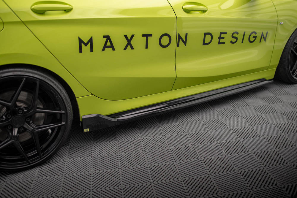 Zijskirts V.5 BMW 1 F40 M Pakket & M135i Maxton Glans Zwart